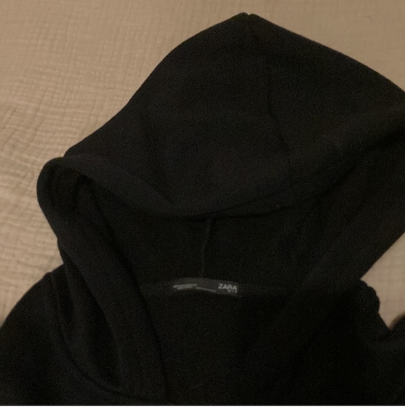 Zara W/B Faux Fur Full Zip Hoodie Jacket M NWOT - Picture 5 of 5